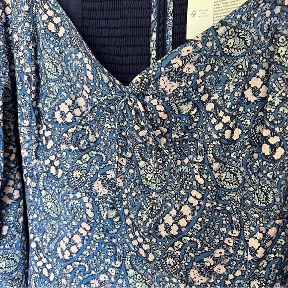 J.Crew Long-Sleeve Mini Dress in Liberty® Bourton Bloom Fabric Plus Size - Picture 6 of 10